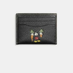 NWT DISNEY X COACH Mickey Mouse Card Case